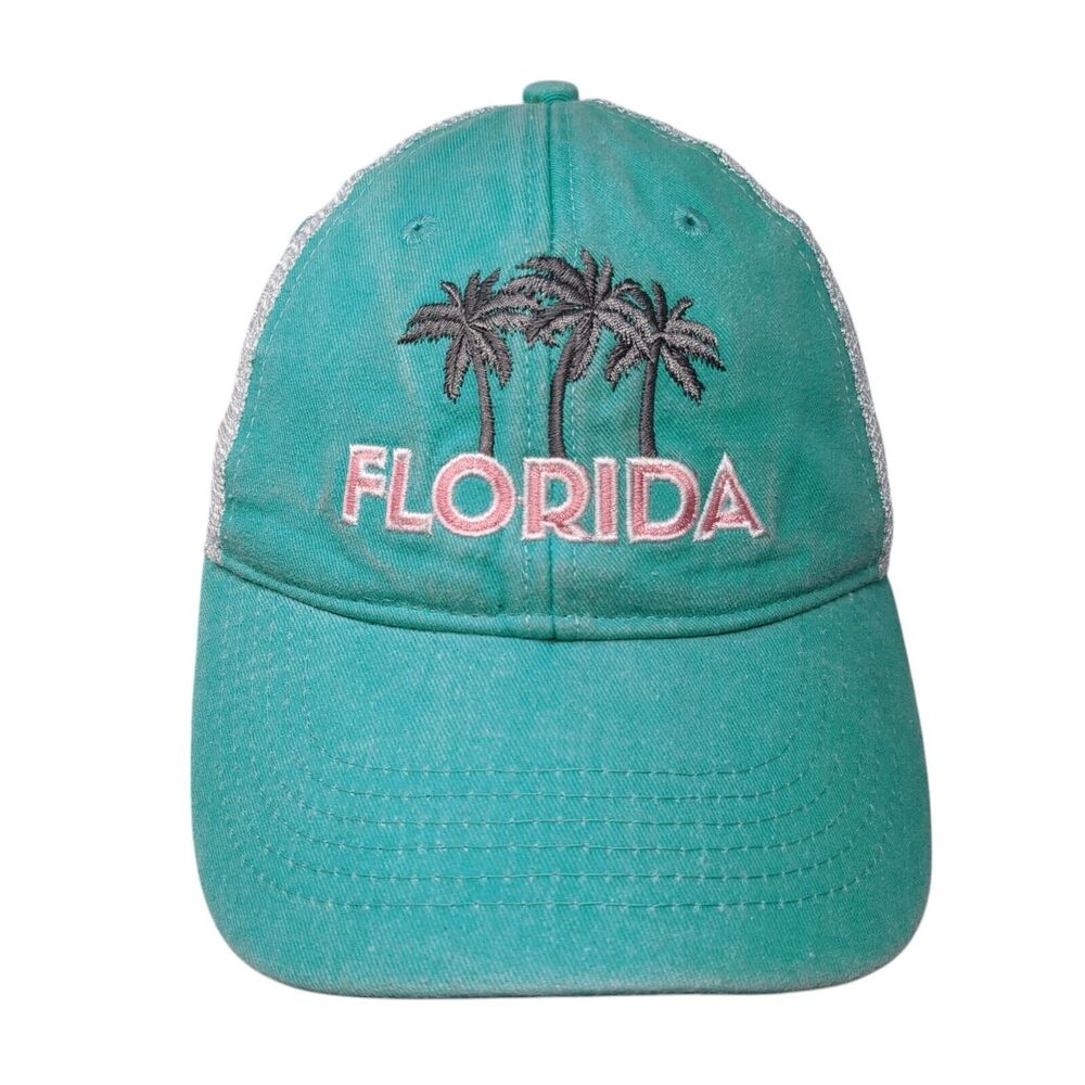 Florida Snapback Trucker Hat Blue OS Adjustable Embroidered Mesh Back Kaufman